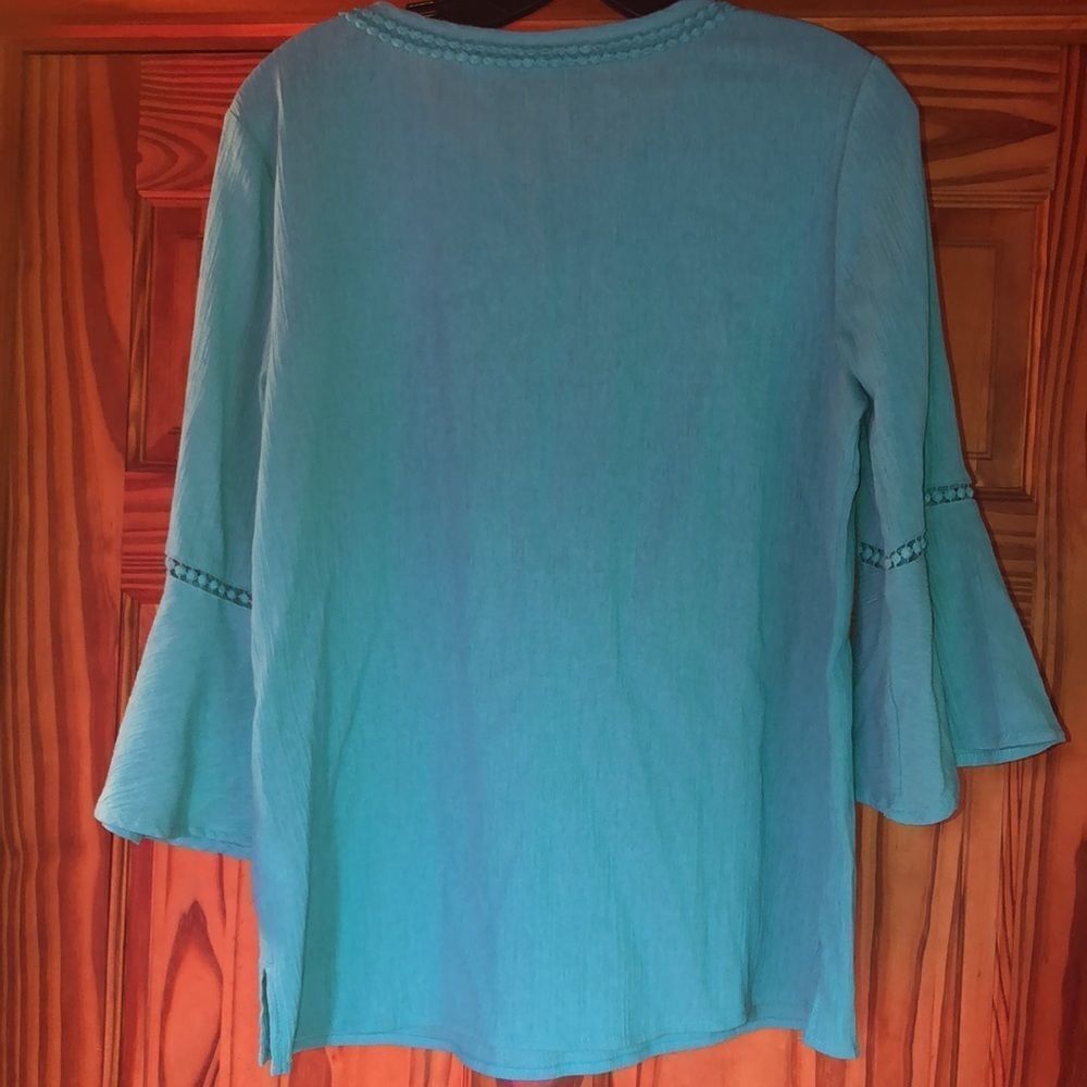 NWOT Womens Small Denim & Co Boho Style Blouse - Picture 5 of 7